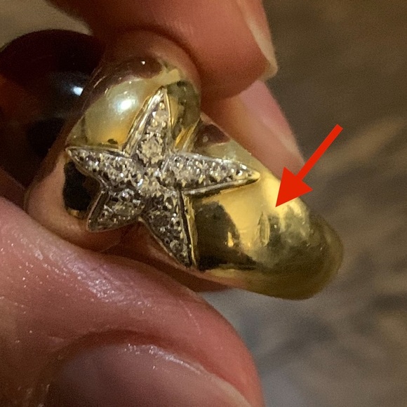 ✨14k Diamond & Cabochon Citrine Ring HEAVY - Picture 11 of 12